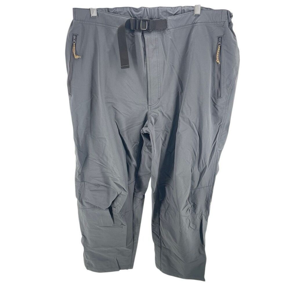 Cabela's Men's Nylon Belted Lightweight Stretch Outdoor Hiking Pants Gray Sz XL